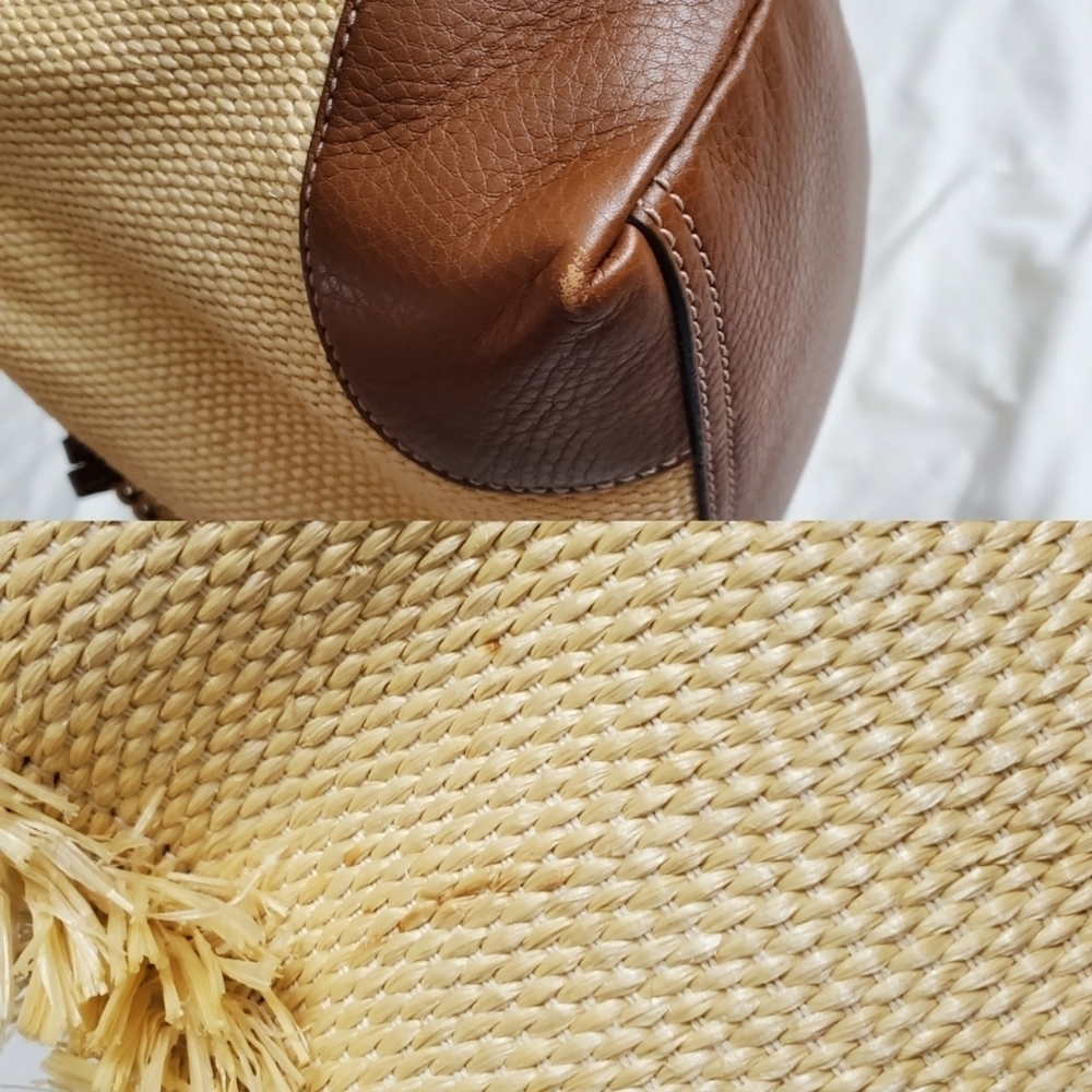 Gucci Soho Raffia Chain Tote Shoulder Bag - Picture 10 of 13
